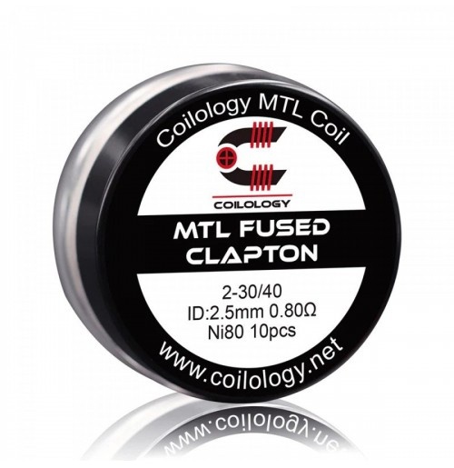 Coilology Ni80 MTL Fused Clapton Prebuilt Coils 0.8Ohm 10pcs